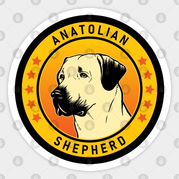 Anatolian Shepherd Dog Portrait Sticker by millersye